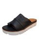 Gentle Souls Womens Shoes Leather Slip On Toe Ring Sandals 9M Black Affordable Designer Brands