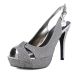 G By Guess Womens Cathy Platform Pumps Graphite Sparkle Sandals