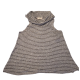Hippie Rose Juniors Sleeveless Striped Cowl-Neck Sleeveless Top Shirt Oatmeal/Olive Combo Grey Large Affordable Designer Brands