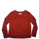 Hippie Rose Juniors Lace-Up Marled Knit Top Autumn Rust 