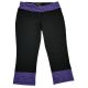 Ideology Colorblocked Performance Capri Leggings Blazing Purple Large