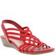 Impo Roma Stretch Slingback Wedge Sandals Red 7 M from Affordabledesignerbrands.com