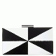 INC International Concepts Marei Mod Clutch Black and White