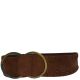 INC International Concepts Women's Faux Suede Whipstitch Belt Cognac  Xlarge from Affordable Designer Brands