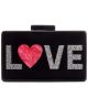 INC International Concepts Love Clutch Black