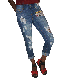 ndigo Rein Juniors Ripped Medium Blue Wash Skinny Cropped Jeans