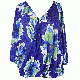Jpr Printed Surplice Pointelle-Knit Top Flower Burst Medium