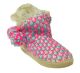 Jenni Knit Pink Fuschia Slipper Bootie Large 9-10