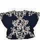 Jm Collection Scroll-Print Butterfly-Sleeve Top Blue Artist Paisley XLarge