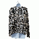 Karen Scott Leaf-Pattern Cardigan Deep Black Combo XLarge