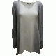 Joan Vass Ladies Long Sleeve Tunic Ivory Dip Dyed XLarge 