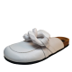 JW Anderson Mens Comfort Shoes Chain Leather Slip On Mule Sandals White 46M Affordable Designer Brands