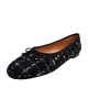 Kate Spade New York Womens Comfort Shoes Honey Tweed Ballet flats 7.5B Black Multi from Affordable Designer Brands