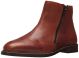 Kenneth Cole Reaction Side Zipper Chelsea Cognac Pebbled Leather Ankle Boots 10.5M