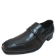 Kenneth Cole Reaction Mens Zap Strap Bike-Toe Leather Loafers Black 10.5 M Affordable Designer Brands