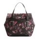 Kensie Printed Black Combo Floral Satchel front Affordable Designer Brands