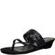 Kenneth Cole Reaction Great Chime Wedge Sandals Manmade Black 7.5M Affordable Designer Brands