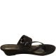 Kenneth Cole Reaction Women's Chime Low Wedge Thong Sandal Black 9 M Affordable Designer Brands