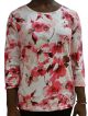 Karen Scott Scoop Floral Print Three Quarter sleeve Top Various Sizes 