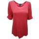 Karen Scott Elbow-Sleeve Zip-Shoulder Top Shirt Pink Large