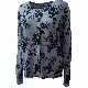 Karen Scott Pattern Cardigan Light Blue Heather Combo Medium