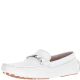 Lacoste Men's Slip-on Moccasin Toe Leather Loafer White 9.5 M from Affordable Designer Brands