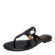 Lauren Ralph Lauren Womens Casual Shoes Audrie Leather Thong Sandals Black 10B from Affordable Designer Brands