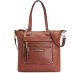 Marc Fisher Brown Zip Code Buckle Saddle Handbag