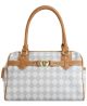 Marc Fisher Check Mate Large Grey Satchel handbag front Affordable Designer Brands 