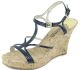 Michael Kors Cicely Platform Wedge Sandals Navy
