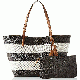 Michael Kors Striped Large East West Canvas Tote Brown