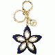 Michael Kors Flora Grommet Keychain Bag Charm Admiral 