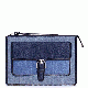 Michael Kors Cooper Medium Wristlet Indigo Light Wash Dark Denim 