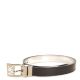 Michael Kors Women's 25mm Reversible Belt Black Silver Large