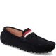 Members Only Men's Suede Leather Moccasin Loafers Black 13M Affordable Designer Brands