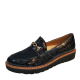 Naturalizer Womens Comfort Shoes Edie Slip On Loafers 7.5M Black Croco from Affordable Designer Brands