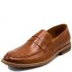 Nautica Men's Elias Slip-on Penny Vamp Loafer Brown Burnished 10.5 M from Affordable Designer Brands