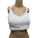 Nike Pro Indy V-Neck Racerback Dri-Fit Low-Impact Sports Bra White Large