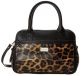 Nine West Double Black Combo Vision Medium Satchel Handbag