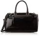 Nine West Kathleen Oil Slick Black Satchel Handbag
