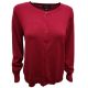 NY Collection August Silk Long-Sleeve Cardigan Uno Red Large front from Affordable Designer Brands