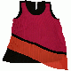 NY Collection Asymmetrical Mixed-Media Pleated Top Multicolor XLarge