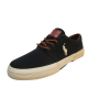 Polo Ralph Lauren Mens Shoes Faxon Canvas Lace Up Black Sneakers Black Cream 8.5D from Affordable Designer Brands