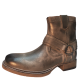 Roan Mens Harness Boots Leather Dark Grey 9M Affordable Designer Brands