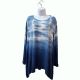Style Co Tie-Dyed Handkerchief-Hem Top Industrial Blue XLarge  Affordabledesignerbrands