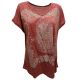 Style & Co Framed Hamsa Graphic Tee Shirt Siena Orange Red XLarge front from Affordable Designer Brands