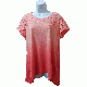 Style Co Lace-Yoke Ombre Top Coral Bliss Medium 