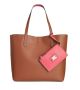 Style & Co. Clean Cut Reversible Brown Luggage Large Tote