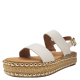 Seven Dials Womens  Berenice Platform Espadrille Sandals Polyurethane White 7M Affordable Designer Brands