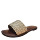 Sam Edelman Women's Slide Sandals Geraldine Diamonte Crystal Embossed Ivory 5.5M Affordable Designer Brands